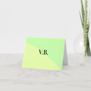 Eenvoudige effen kleur voeg naam tekst monogram ge bedankkaart