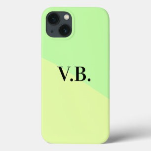 Eenvoudige effen kleur voeg naam tekst monogram ge Case-Mate iPhone case