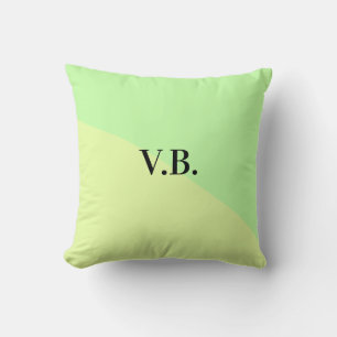 Eenvoudige effen kleur voeg naam tekst monogram ge kussen