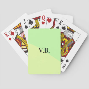 Eenvoudige effen kleur voeg naam tekst monogram ge pokerkaarten
