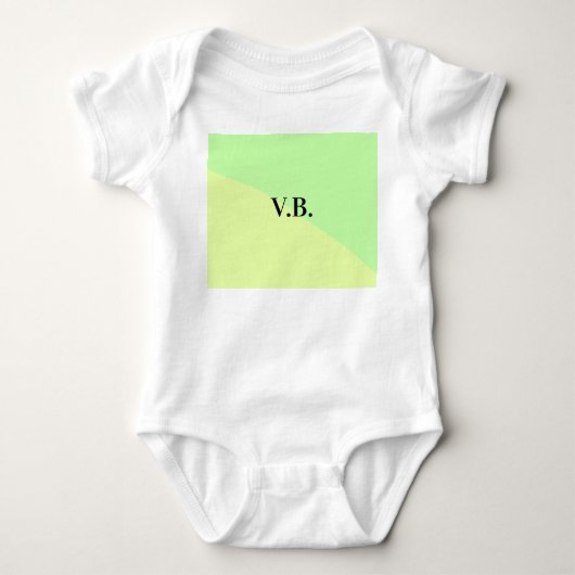 Eenvoudige effen kleur voeg naam tekst monogram ge romper (Voorkant)