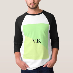 Eenvoudige effen kleur voeg naam tekst monogram ge t-shirt