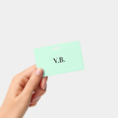 Eenvoudige effen kleur voeg naam tekst monogram to badge (Handheld)