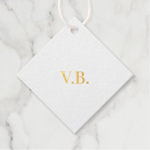 Eenvoudige effen kleur voeg naam tekst monogram to bedankjes labels