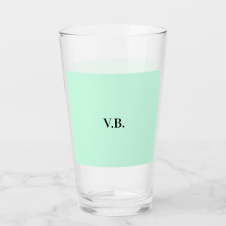 Eenvoudige effen kleur voeg naam tekst monogram to glas