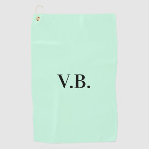 Eenvoudige effen kleur voeg naam tekst monogram to golfhanddoek