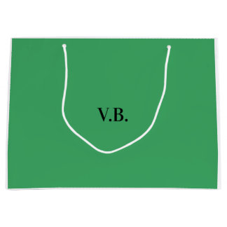 Eenvoudige effen kleur voeg naam tekst monogram to groot cadeauzakje