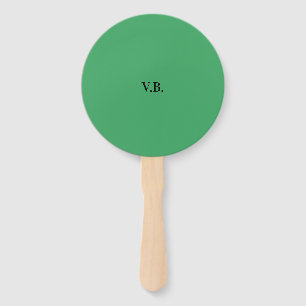 Eenvoudige effen kleur voeg naam tekst monogram to handwaaier