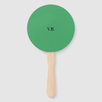 Eenvoudige effen kleur voeg naam tekst monogram to handwaaier