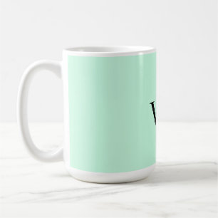 Eenvoudige effen kleur voeg naam tekst monogram to koffiemok