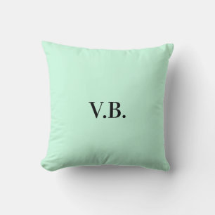 Eenvoudige effen kleur voeg naam tekst monogram to kussen