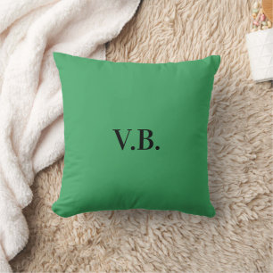 Eenvoudige effen kleur voeg naam tekst monogram to kussen