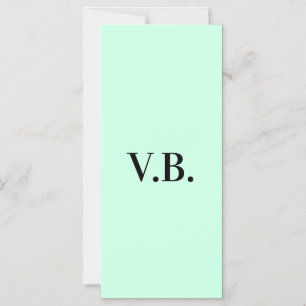 Eenvoudige effen kleur voeg naam tekst monogram to magnetische uitnodiging