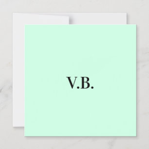Eenvoudige effen kleur voeg naam tekst monogram to magnetische uitnodiging