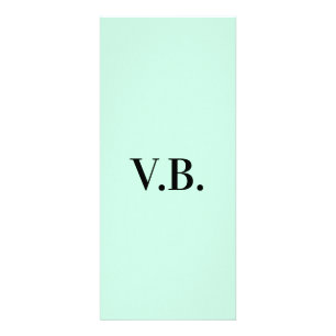 Eenvoudige effen kleur voeg naam tekst monogram to reclamekaart