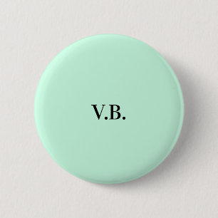 Eenvoudige effen kleur voeg naam tekst monogram to ronde button 5,7 cm