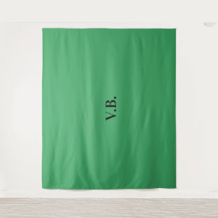 Eenvoudige effen kleur voeg naam tekst monogram to wandkleed