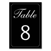 Eenvoudige, effen rand Dubbelzijdige tabelnummers Kaart (Voorkant)