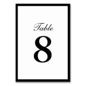 Eenvoudige, effen rand Dubbelzijdige tabelnummers Kaart (Achterkant)