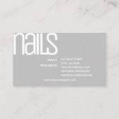 Eenvoudige effen wit grijs minimalistische moderne visitekaartje (Achterkant)