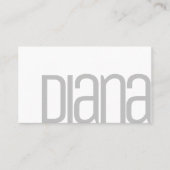 Eenvoudige effen wit grijs minimalistische moderne visitekaartje (Voorkant)