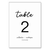 Eenvoudige effen witte elegante script bruiloft kaart (Achterkant)