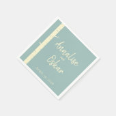 Eenvoudige Eggshell Blue Birch Wedding Table Napki Servetten (Hoek)