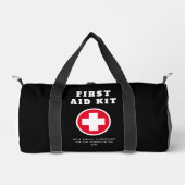Eenvoudige EHBO Rode Kruis Medisch Zwart Reizen Plunjezak (Voorkant)