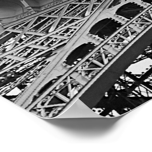 Eenvoudige Eiffeltower Poster (Hoek)