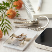 Eenvoudige eigen foto en naam Acrylische Sleutelha Sleutelhanger (Voorkant Rechts)