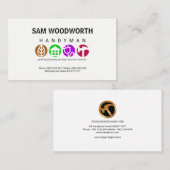 Eenvoudige eigentijdse signaallogo's voor Handyman Visitekaartje (Voorkant / Achterkant)