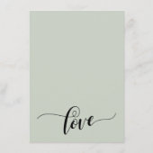 Eenvoudige Elaborating Script Wedding Info Sage Gr Informatiekaartje (Achterkant)