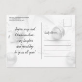 Eenvoudige Elagant White en Silver Kerstparty Uitnodiging Briefkaart (Achterkant)