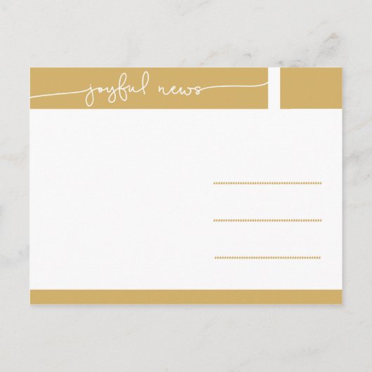 Eenvoudige Elegance Aangepaste Fotogeboorte Aankon Aankondigingskaart (Achterkant)