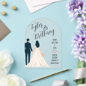 Eenvoudige Elegance Acryl Huwelijksuitnodiging Acryl Uitnodigingen (Insitu (Huwelijk))