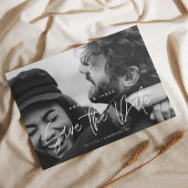 Eenvoudige Elegance Budget Script Foto Opslaan van Briefkaart