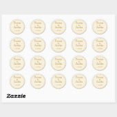 Eenvoudige Elegance Cream Ronde Stickers (Vel)