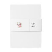 Eenvoudige Elegance Floral Ampersand met namen Uitnodigingen Wikkel (Achterkant Voorbeeld)