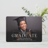 Eenvoudige Elegance Fotoklas van 2025 Afstuderen Kaart (Staand voorkant)