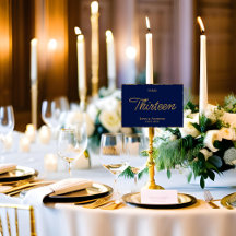Eenvoudige Elegance Navy Blue Gold Edge, aangepast