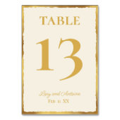 Eenvoudige Elegance, op maat gemaakte Ecru Gold Ed Kaart (Achterkant)