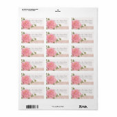 Eenvoudige Elegance Peony Flower Art Typografie Etiket (Full Sheet)