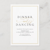 Eenvoudige Elegance Romantisch Script Huwelijksrec Informatiekaartje (Voorkant)