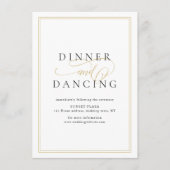 Eenvoudige Elegance Romantisch Script Huwelijksrec Informatiekaartje (Voorkant)