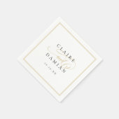 Eenvoudige Elegance Romantisch Script Trouwen Servet (Hoek)