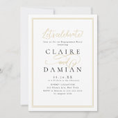 Eenvoudige Elegance Romantische Script Engagement  Kaart (Voorkant)