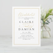 Eenvoudige Elegance Romantische Script Engagement  Kaart (Staand voorkant)