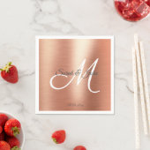 Eenvoudige Elegance Roos Gold Party Wedding Servet (Insitu)