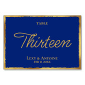 Eenvoudige Elegance Royal Blue Gold Edge, aangepas Kaart (Voorkant)