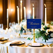Eenvoudige Elegance Royal Blue Gold Edge, aangepas